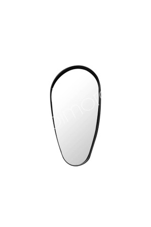 Miroir en acier noir 50x25 cm