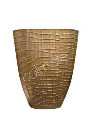 Vase aluminium couleur bronze 36x12x44 cm