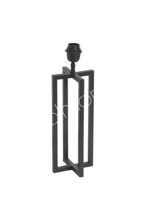 Pied de lampe en acier noir mat 15x15x45 cm