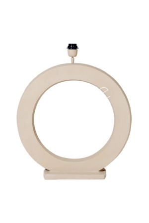 Pied de lampe cercle en fonte d'aluminium taupe 52x13x63 cm