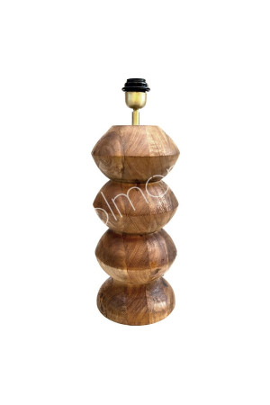 Pied de lampe en bois de manguier naturel 19x19x50 cm