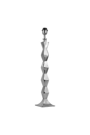 Pied de lampe en fonte d'aluminium nickel 13x13x71 cm