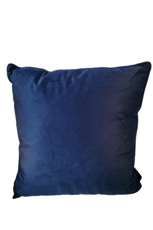 Coussin carré bleu uni 50x50 cm