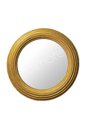 Miroir rond doré en résine 113x113x7 cm