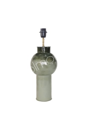 Pied de lampe en acier gris/vert 25x25x27 cm