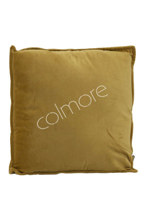 Coussin carré ocre uni 50x50 cm