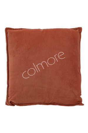 Coussin carré orange uni 50x50 cm