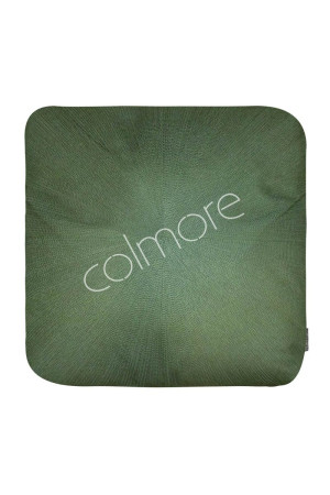 Coussin carré vert brodé 50x50 cm